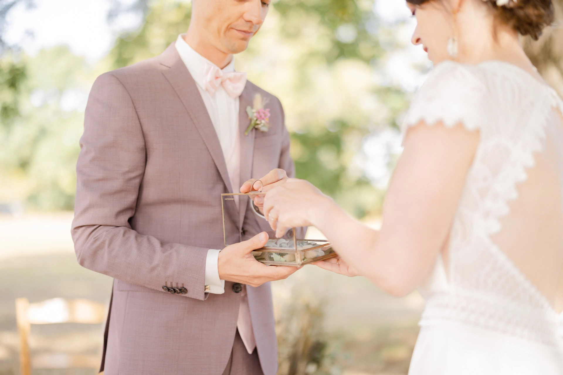 événement rose robe mariage gris